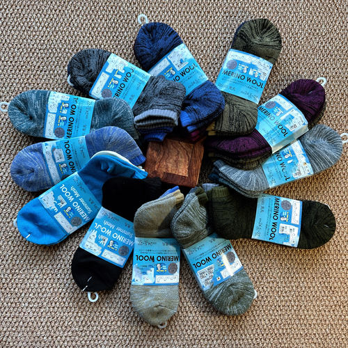 merino wool美利奴羊毛袜夏季羊毛袜徒步羊毛袜颜色随机两双装