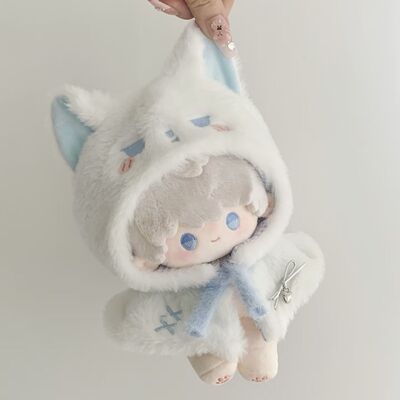 20cm娃衣动物体星体头套厘米新款小猫娃睡袋小斗篷娃娃换装衣服