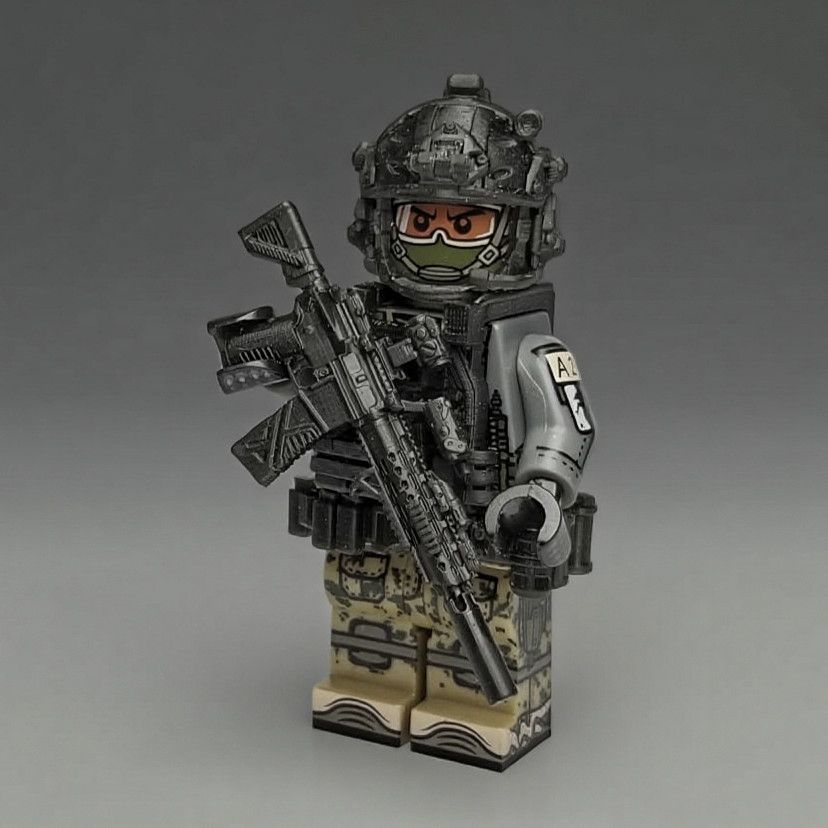 中国积木军事人仔兼容乐搞德军KSK三角洲特种部队男生拼装模型兼