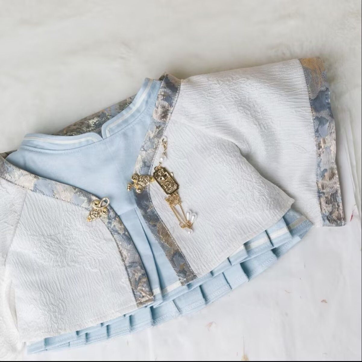 40厘米娃衣40cm棉花娃娃衣服春涧寻鲤新中式娃衣坐姿一番赏无属性