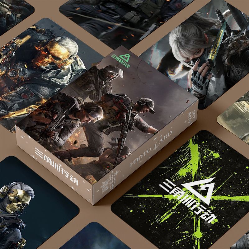 三角洲行动周边三寸盒装55张镭射小卡照片卡膜卡册送人小礼物