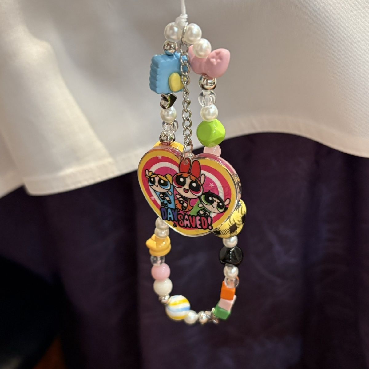 爱心牌飞天小女警多巴胺童趣手机壳挂绳ccd相机咕本卡册装饰品