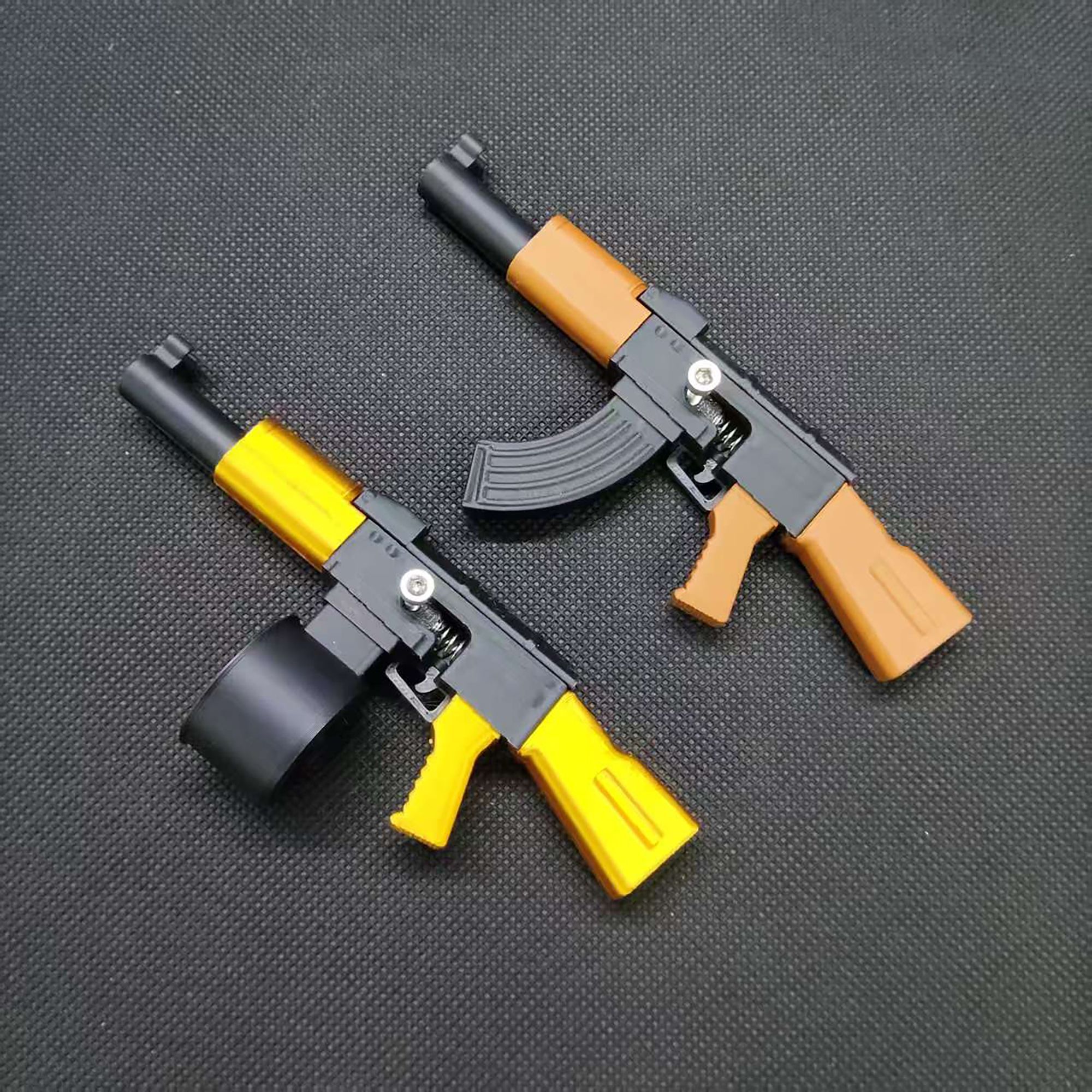3d打印AKM烈火狂徒迷你玩具手指枪可发小球新款解压背包挂件弹夹