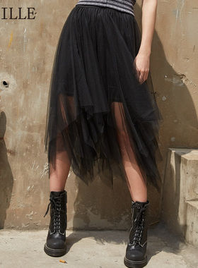 VIFILLE瑞飞儿2019春夏专柜款网纱飘逸蛋糕裙半身裙女V19S1710600