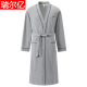 男式 全棉浴袍秋男士 连体睡衣春秋款 浴衣和服爸爸大码 睡袍纯棉长袖