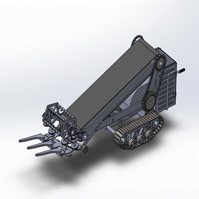 菠菜收割机三维SW模型3D图纸收获机设计solidworks建模 参考模型