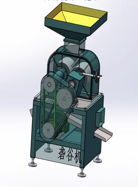 水稻脱壳机 胶辊砻谷机 三维solidworks2022模型 +二维CAD图纸