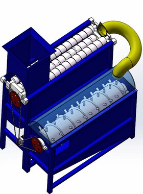 玉米剥皮脱粒机设计【三维SW模型+6张CAD图纸+说明+3D建模】