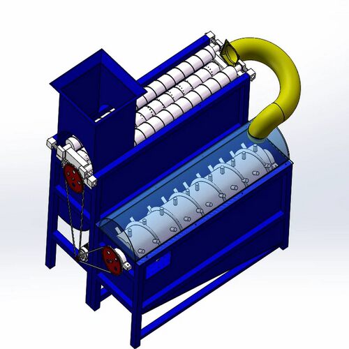 玉米剥皮脱粒机设计【三维SW模型+6张CAD图纸+说明+3D建模】