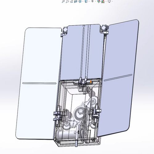 自动叠衣机机构和控制系统设计家用智能叠衣机三维SW+CAD图纸说明