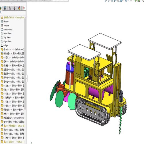 全自动植树机器人设计（含三维SW2018模型3d建模+cad装配+说明）