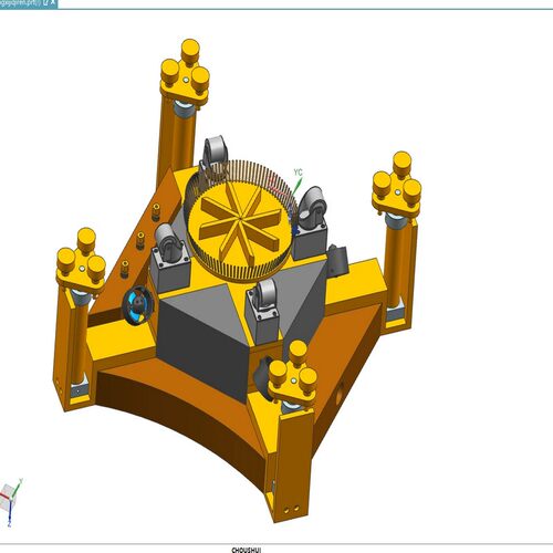 船舶清洗机器人设计船体壁面除污机器人三维模型3d+cad图纸+说明
