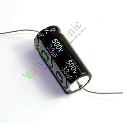 轴向有极性穿心电解电容高压500V33UF 500V40UF台湾进口105度