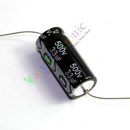 轴向有极性穿心电解电容高压500V33UF 500V40UF台湾进口105度