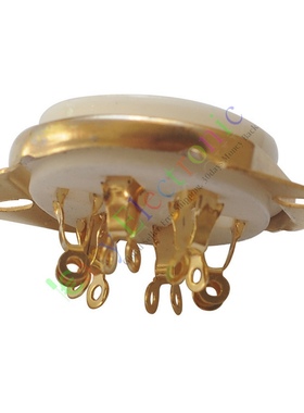 镀金6脚电子管座陶瓷GZC6-2-G正面装适2A5 6C6 6D6 WE310A 58等