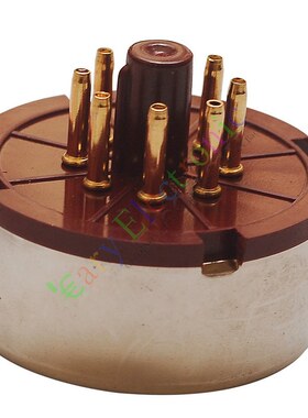 全新红色胶木KT88-R-G管座管基镀金8脚电子管座适6l6 EL34 KT88等