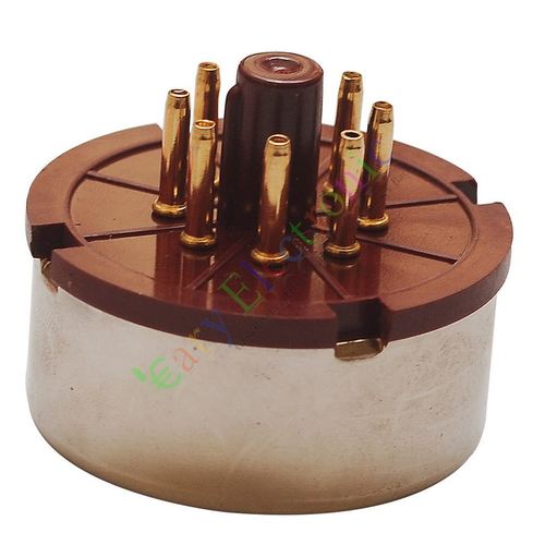 全新红色胶木KT88-R-G管座管基镀金8脚电子管座适6l6 EL34 KT88等