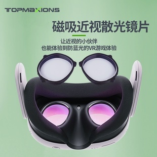 Meta quest3/3S镜片pico4pro近视眼镜配件防蓝光非球面收纳包套