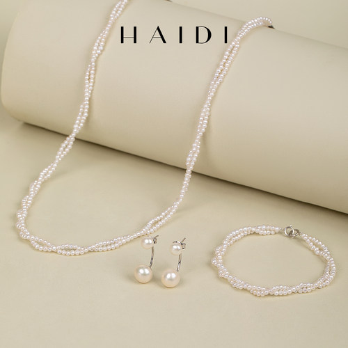 【衣橱】海蒂2-3mm淡水小米珍珠项链手链  S925银