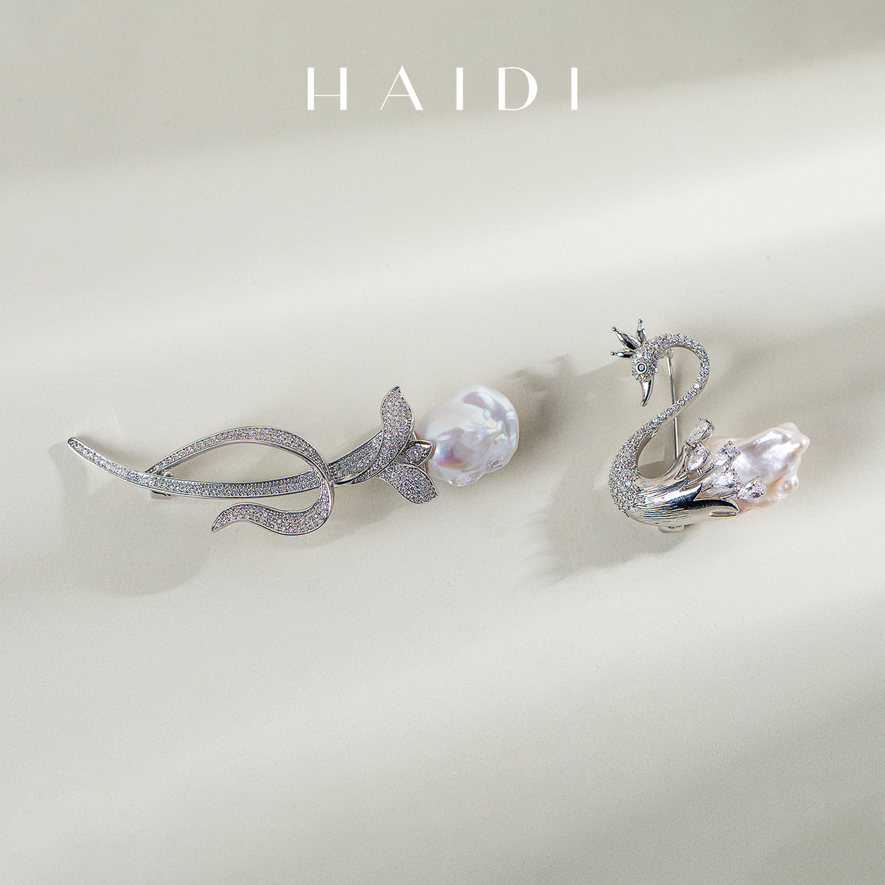 海蒂珠宝 【11.1-11.2】约14-15mm淡水大颗粒巴洛克胸针 时尚好物