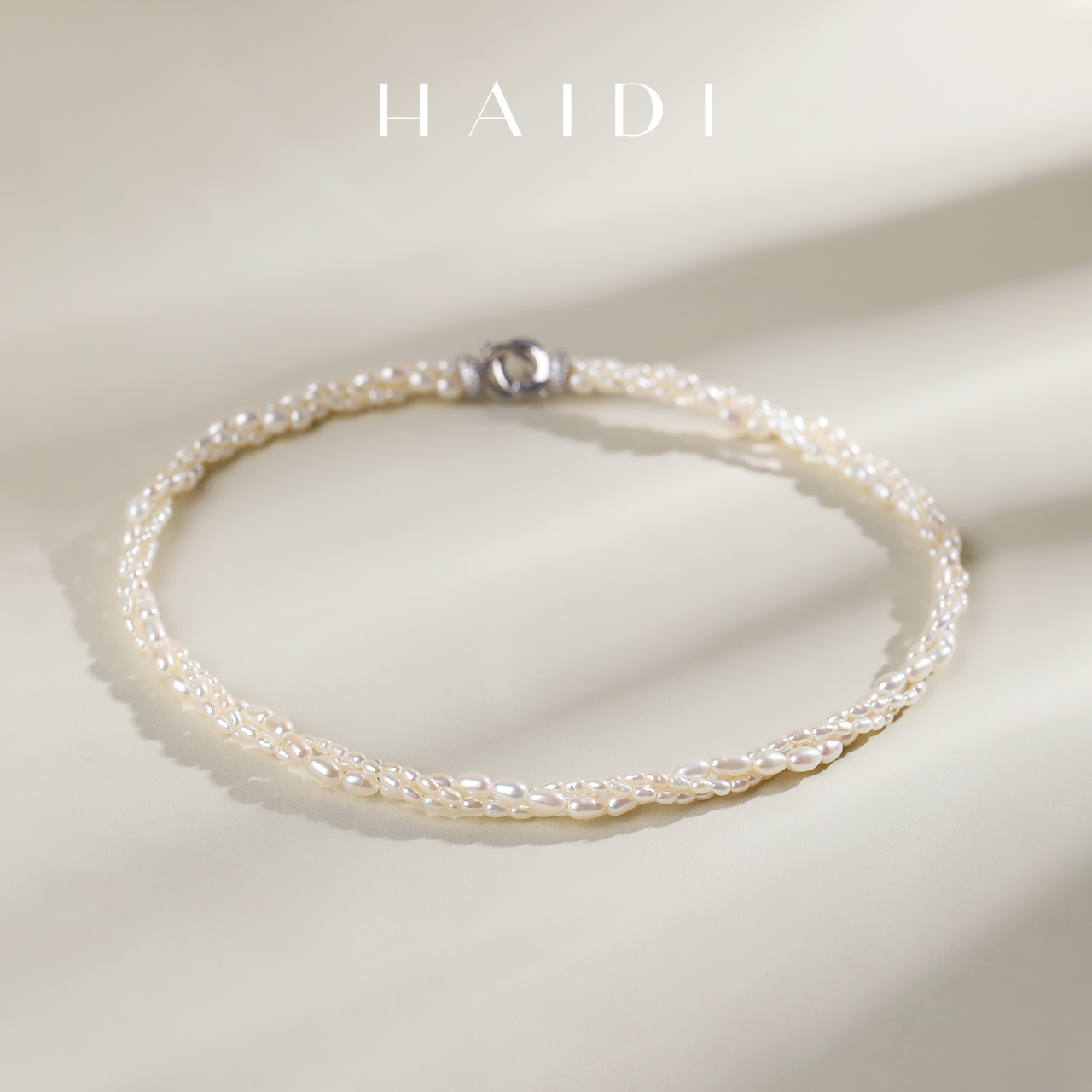 海蒂珠宝三层设计款珍珠项链