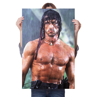 史泰龙健身海报兰博肌肉减肥挂画明星工作室励志大学寝室墙壁贴画