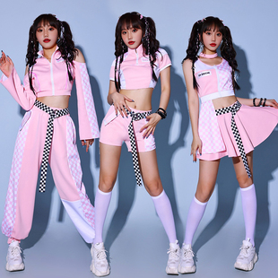kpop女团演出服嘻哈风爵士打歌服成人啦啦队服装酒吧ds演出服新款