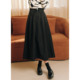 弥古黑色西装 半裙显瘦a字伞裙半身裙女春秋法式 复古赫本裙高级感