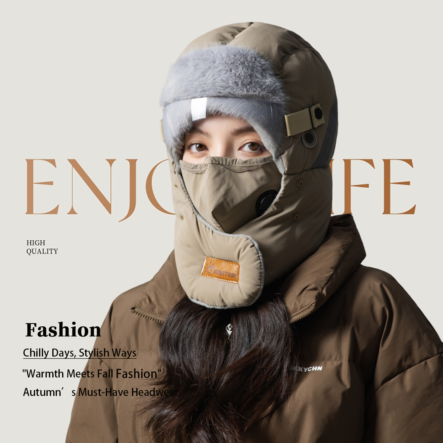 2025新款滑雪雷锋帽女款冬季保暖