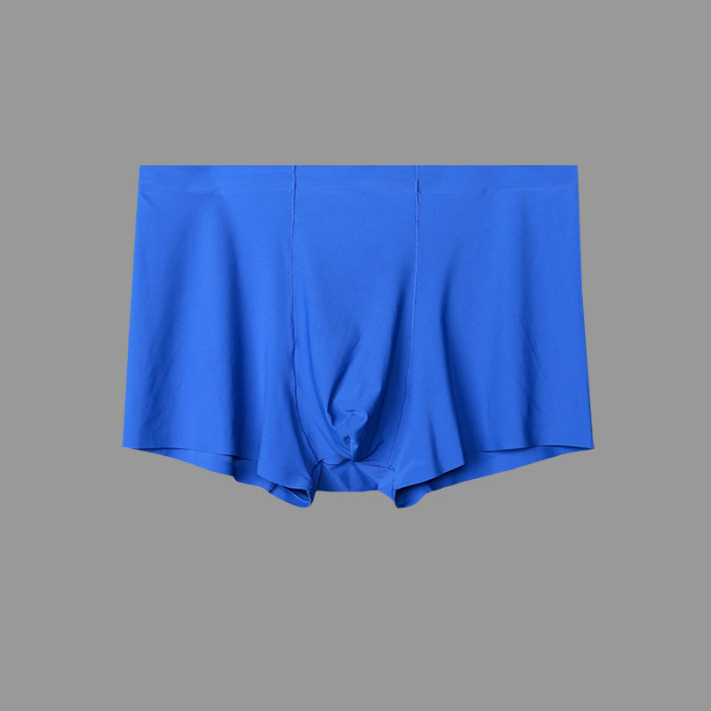 冰丝男士内裤净色平角内裤红一片式冰丝透气中腰四角裤头超薄蓝色,女士内衣/男士内衣/家居服,男平角内裤,淘宝优惠券,粉丝福利购,淘宝优惠卷