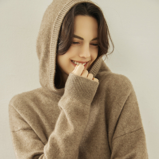 秋冬山羊绒衫女套头半高领毛衣宽松百搭拼色针织毛衣修身打底衫