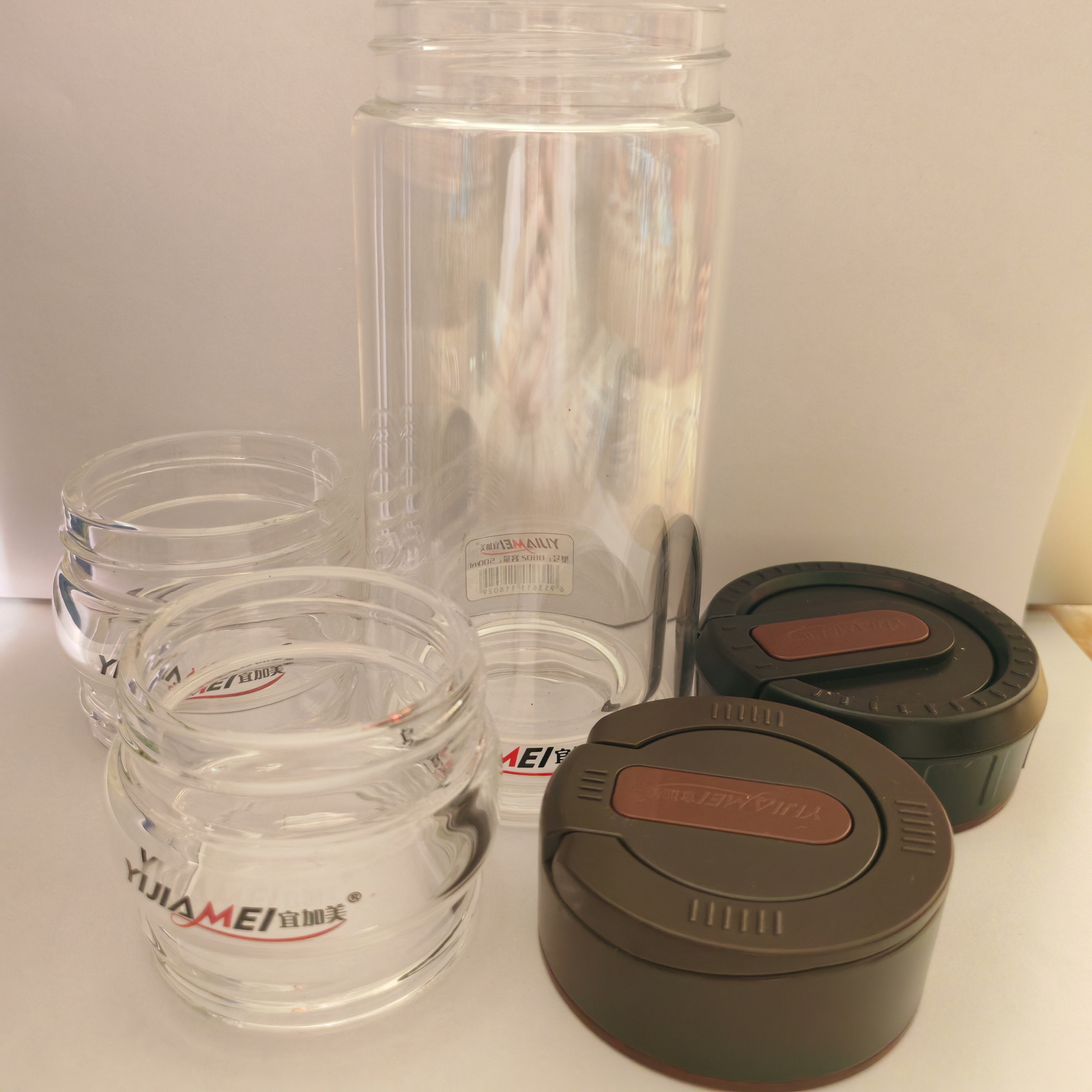 宜加美配件B801-803B820茶水分离玻璃茶仓杯盖杯身正品原厂配件