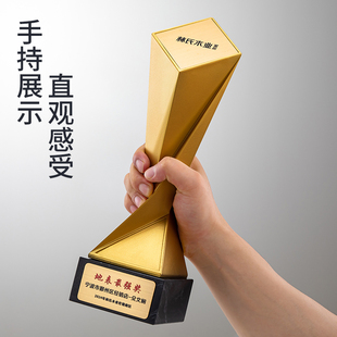 创意树脂奖杯定制年会领袖员工领导优秀团队销售冠军水晶奖牌订制