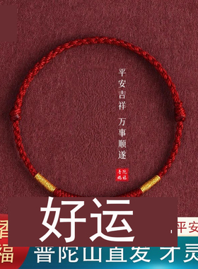 普陀山2026马年太岁化红手绳金刚