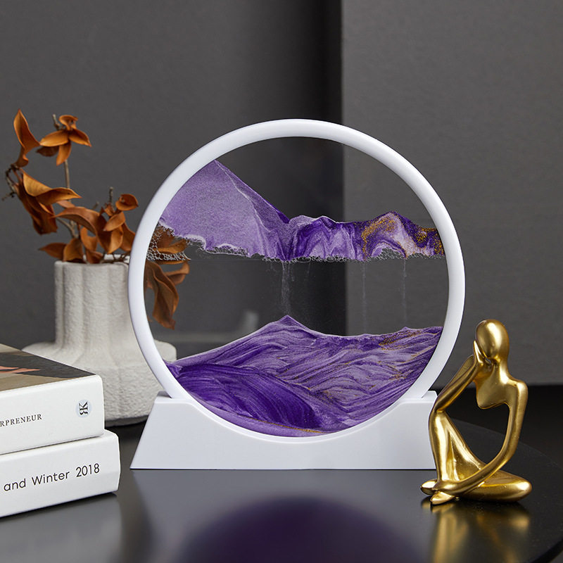 3D解压流沙画摆件创意立体山水画男女高档生日礼物艺术摆件添风情