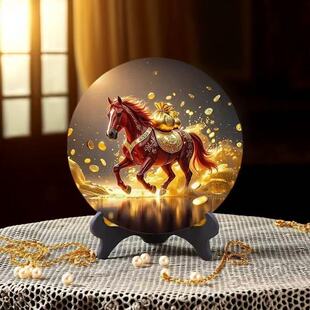 2026策马奔腾马到成功摆件高清装饰新款客厅家用精致相框商铺前台