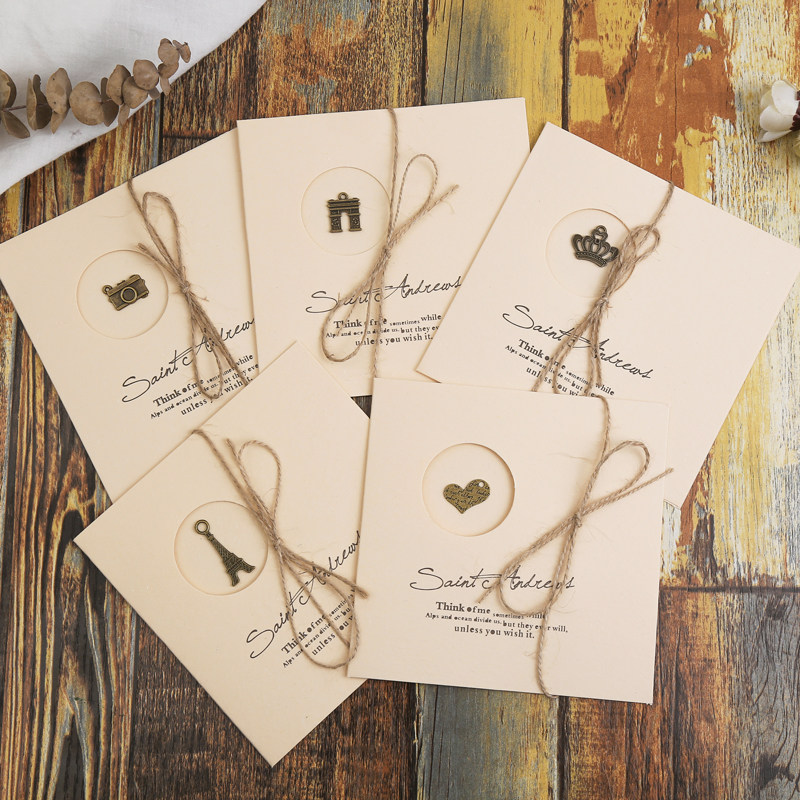 牛皮纸商务贺卡小卡片心愿卡感谢留言生日祝福创意贴片ins 教师节