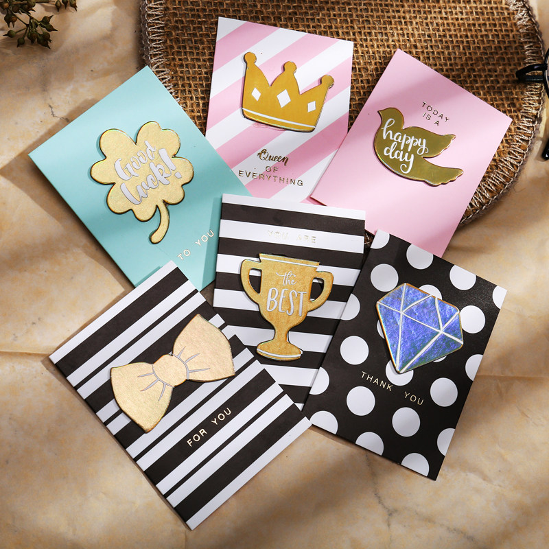 韩国创意可爱卡通立贺卡父亲节儿童生日祝福感恩邀请函手写小卡片