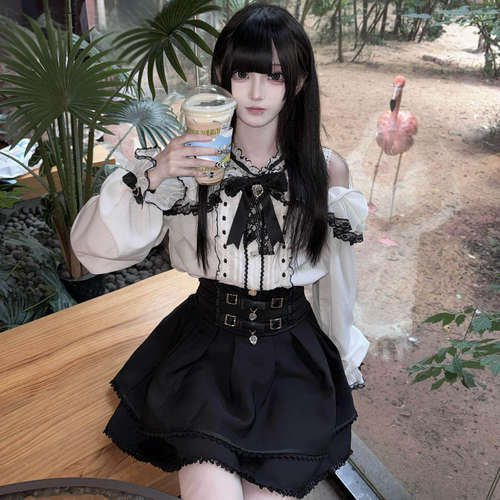 日系ROJITA早秋蕾服显瘦两件套