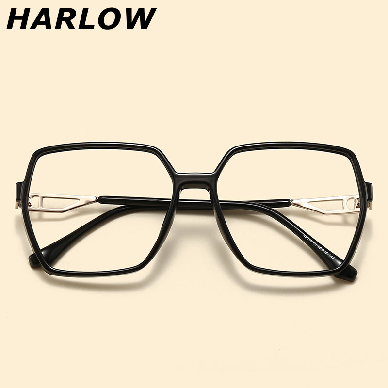 黑色眼镜框镜架女可配近视装饰大脸显瘦大框宽时尚TR90无镜片韩版