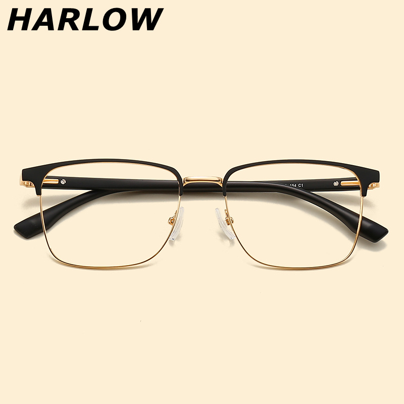 理工男复古日系近视眼镜框方框潮