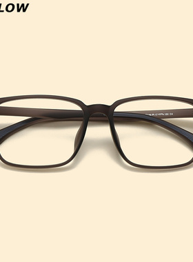 超轻近视眼镜男款方形可配有度数防蓝光眼睛镜架潮TR90磨砂灰色框