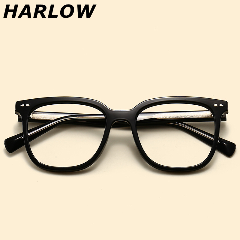 宽腿黑色眼镜框男女大框素颜可配镜片近视粗框显脸小复古眼镜架潮