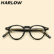 设计师黑色眼镜框男女可配近视粗框斯文小圆框TR90复古眼镜架潮款