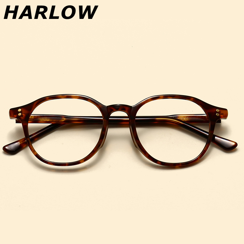 大脸豹纹男女近视显瘦tr90眼镜架