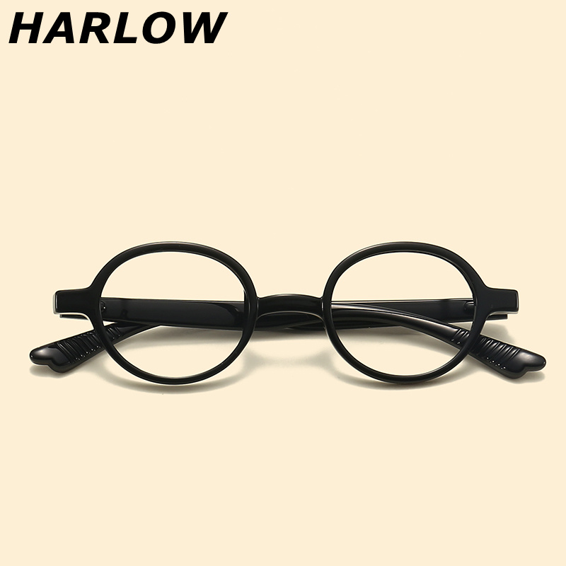 HARLOW黑色小框高度近视眼镜框潮