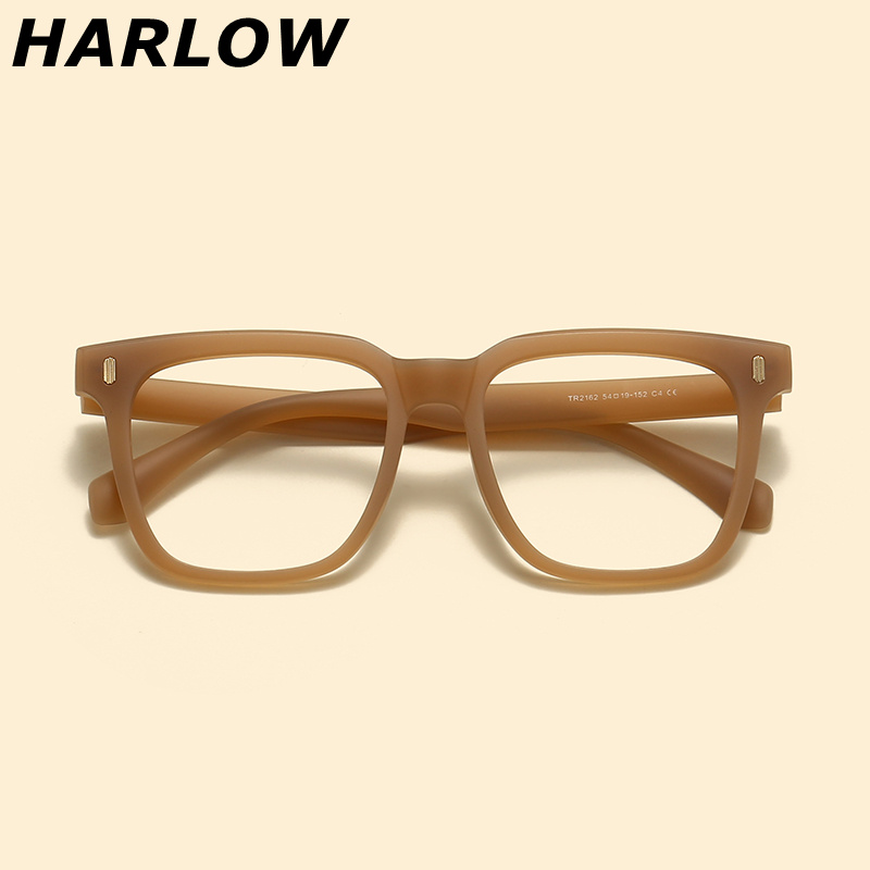 HARLOW磨砂胖子近视tr90眼镜框