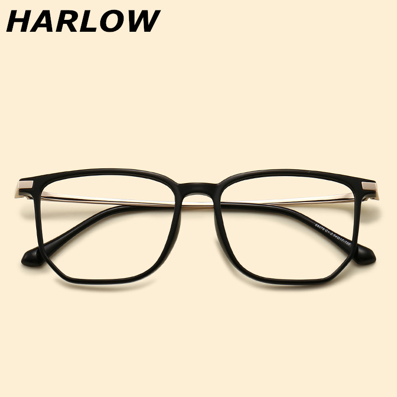 大脸潮可配男显瘦百搭tr90眼镜架