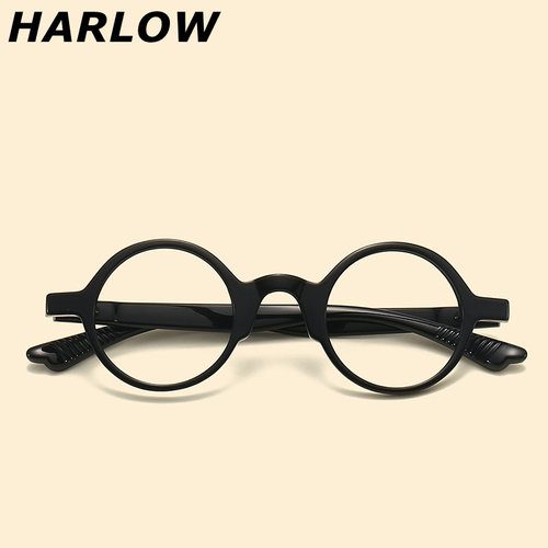 Harlow无鼻托黑色圆框近视眼镜框