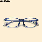 超轻TR90眼镜框男女同款 蓝色眼睛架小框方圆形近视可配带度数镜片